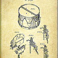 Vintage Snare Drum Patent Drawing from 1889 - Vintage